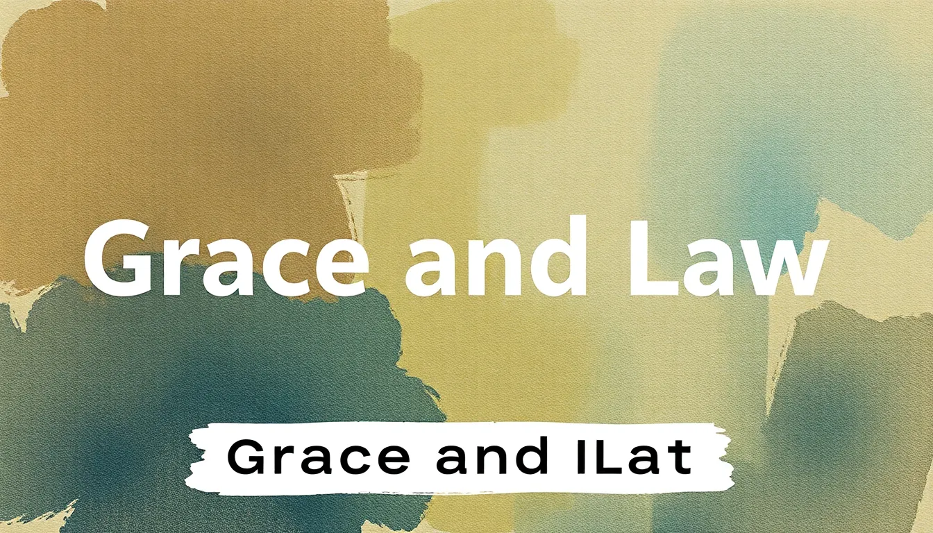 Grace and Law: How Paul's Letters Resolve the Tension